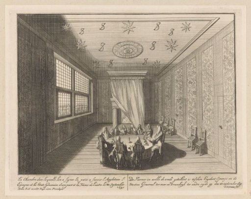Room where the peace was signed in Huis ter Nieuburch in Rijswijk, 1697