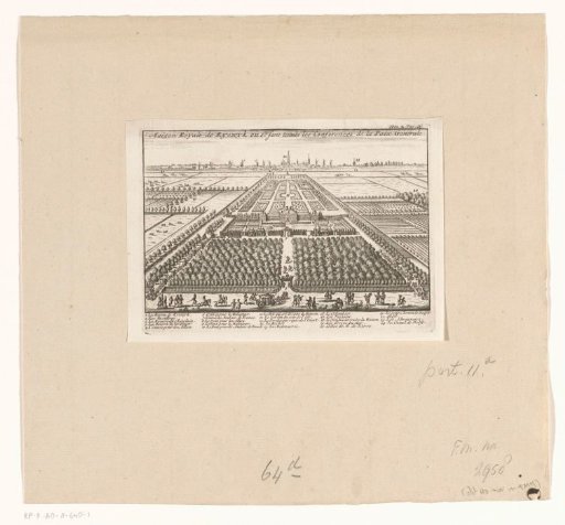 View of the gardens at Huis ter Nieuburch in Rijswijk, 1697