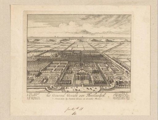 View of Honselaarsdijk Palace from Above
