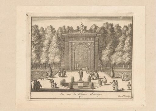 Garden of Palace Honselaarsdijk with fountain