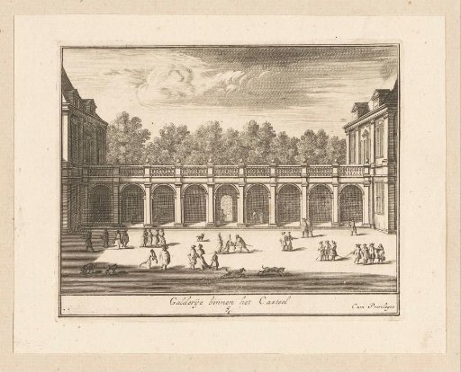 View of the courtyard of Palace Honselaarsdijk