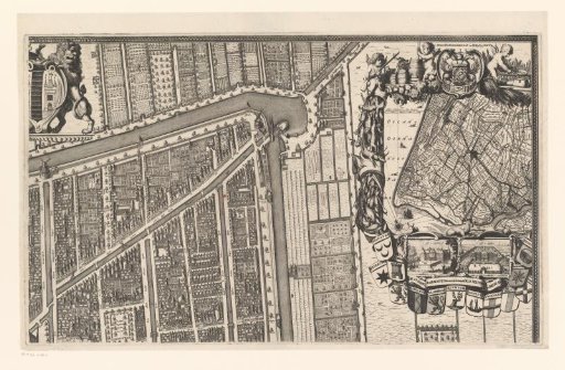 Plan of the Figuratief Map of Delft (Top Right Part)