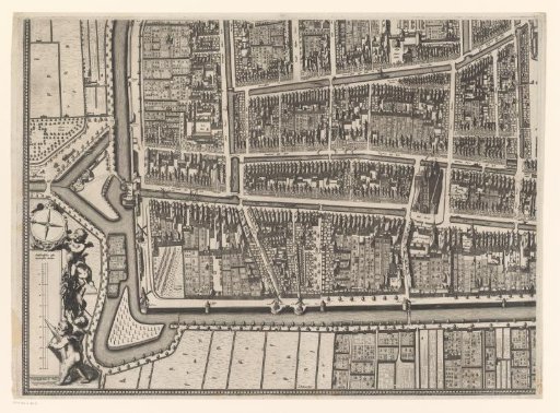 Plan of the Figuratief Map of Delft (Bottom Left Part)