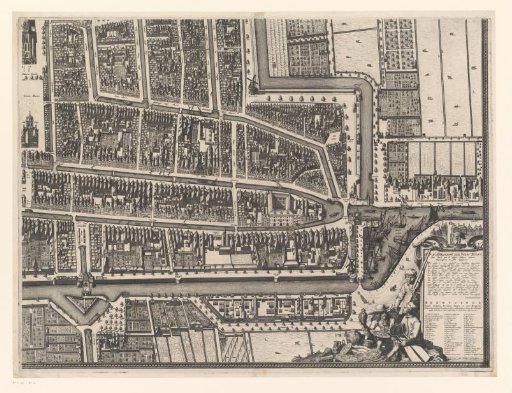 Plan of the Figuratief Map of Delft (Bottom Right Part)