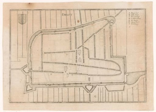 Fortress plan of Delft
