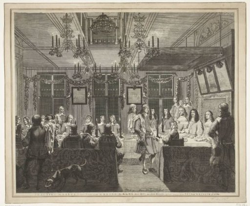Banquet for the English King Charles II in the Mauritshuis in The Hague