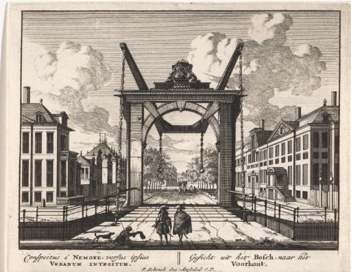 View of the Bosbrug and the Korte Voorhout in The Hague