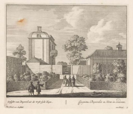 View of the western part of the garden and house of the country estate Duinrell