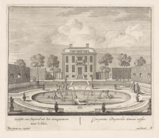 View of the house of the country estate Duinrell, seen from the garden