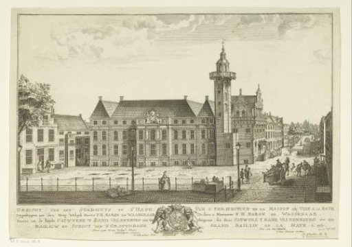 View of the Old Town Hall in The Hague