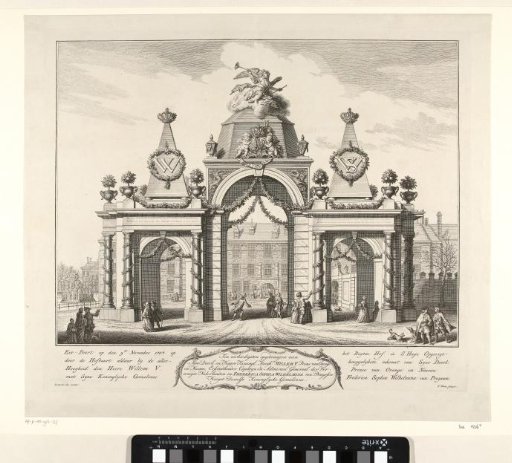 Triumphal arch on the Buitenhof in The Hague, 1768