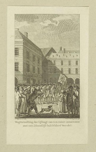 Raising the Guard at the Binnenhof with a Shameful Flag, 1787
