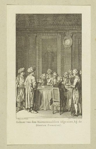 Moroccan envoy at an audience with the States-General, 1770