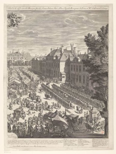 The Hague Fair with the Prince and Princess of Orange, 1686 (right sheet)