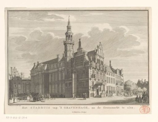 View of the Old Town Hall in The Hague, 1742