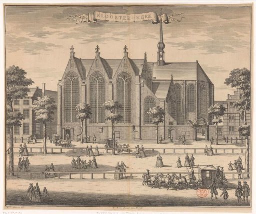View of the Kloosterkerk in The Hague