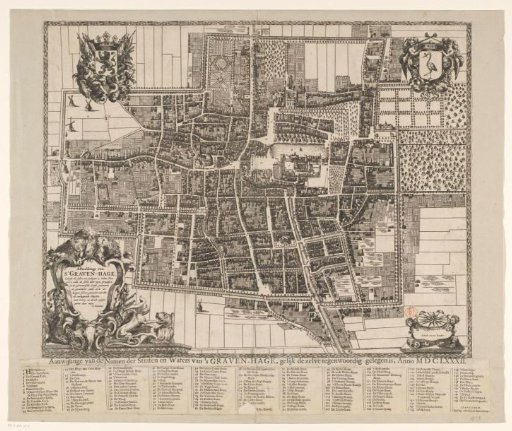 Map of The Hague, 1682
