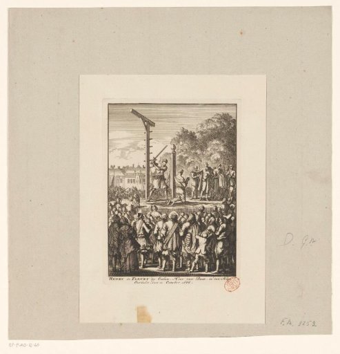 Beheading of Henri de Fleury de Coulan Buat in The Hague, 1666