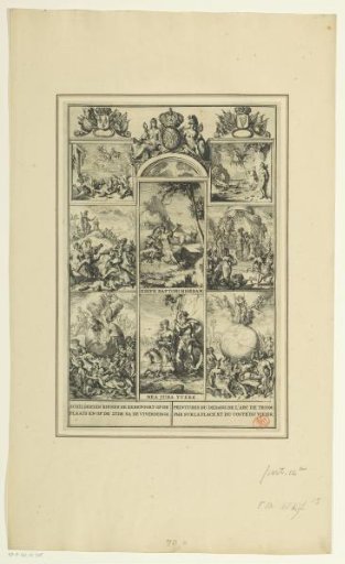 Paintings on the triumphal arch at the Plaats, 1691