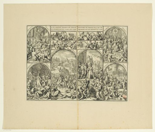 Paintings on the triumphal arches for the Buitenhof, 1691