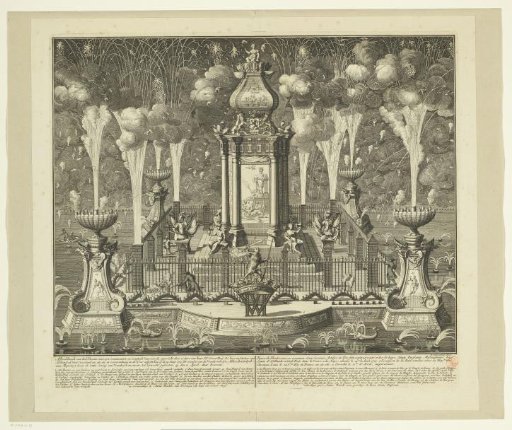 Fireworks for the celebration of the Peace of Utrecht, 1713