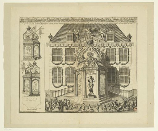 Temple erected for the house of the imperial ambassador at The Hague in honor of the birth of Archduke Leopold Johan, 1716