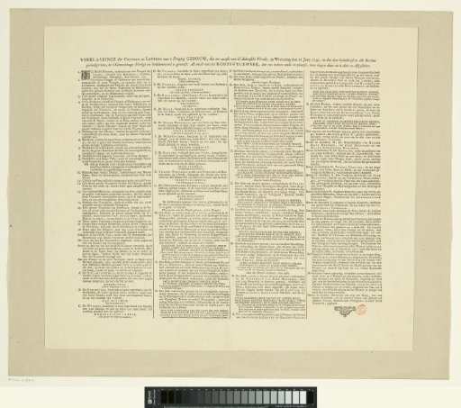 Explanation of the prints of the fireworks in The Hague for the Peace of Aachen, 1749