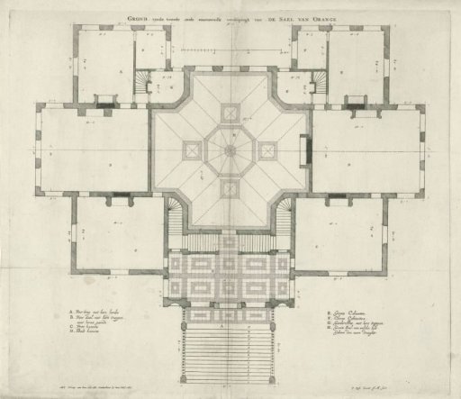 Principal floor with the Orange Hall of the Palace Huis ten Bosch