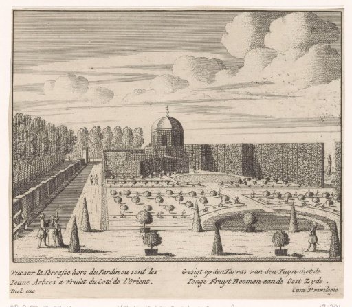 View of the Terrace with Young Fruit Trees in the Gardens of Huis ten Bosch