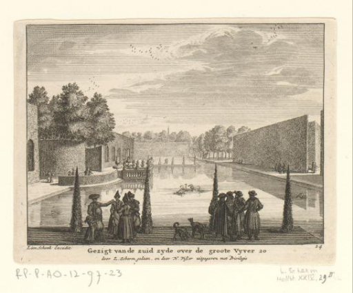 View of the pond from the south side on Clingendael Estate