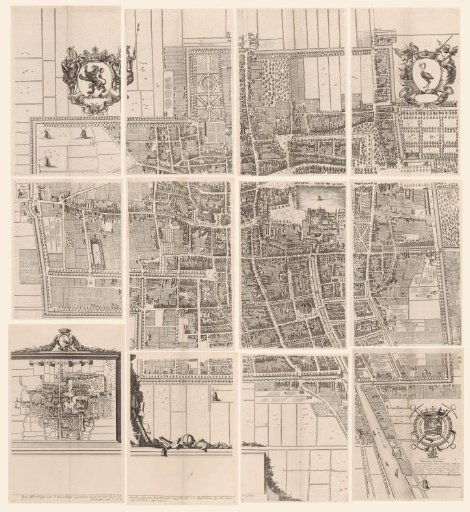 Map of The Hague, consisting of twelve parts