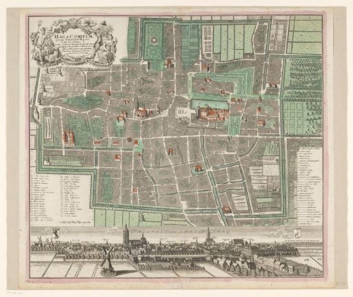 Map of The Hague with city view