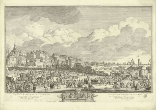 Ice entertainment on the Maas in Rotterdam, 1763
