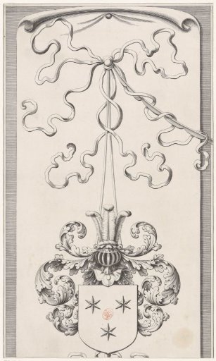 Right coat of arms border of a map of the Hoogheemraadschap of Schieland (upper part)