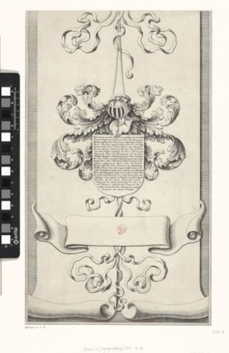 Right coat of arms border of a map of the Hoogheemraadschap of Schieland (lower part)