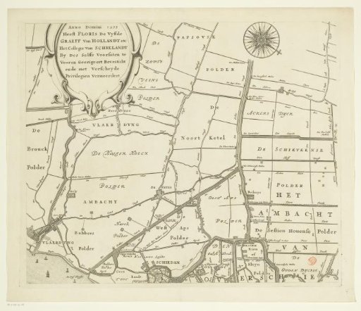 Map of the Hoogheemraadschap of Schieland (fourth part)