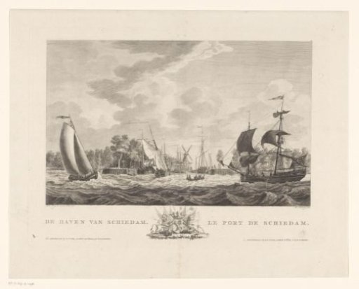 View of the harbour of Schiedam