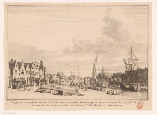 View of a Part of the Harbor of Vlaardingen