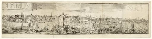 View of Rotterdam from the Maas (right half)