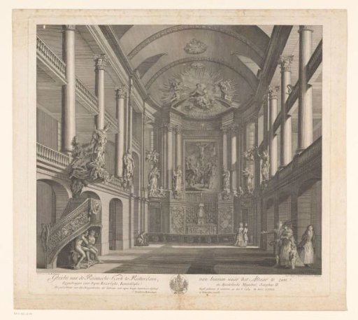 Interior of the Saint Rosalia Church in Rotterdam