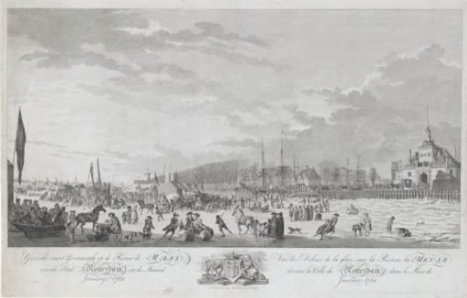 Ice Amusements on the Maas at Rotterdam, 1784