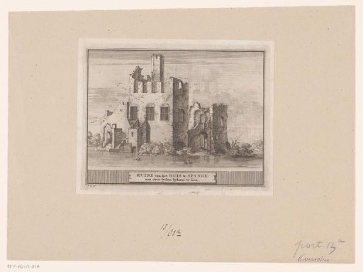 View of the Ruins of Spangen Castle at Overschie