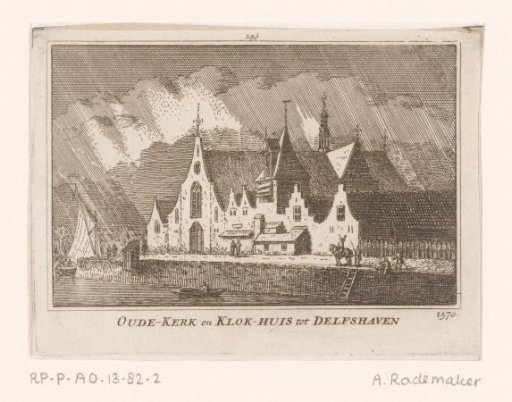 View of the Oude or Pilgrim Fathers' Church and the Bell Tower at Delfshaven, 1570