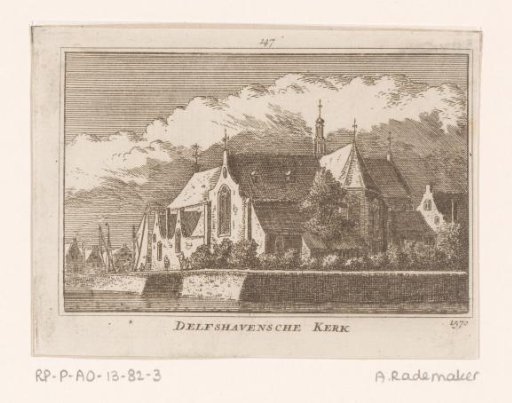 View of the Oude or Pilgrim Fathers' Church at Delfshaven, 1570