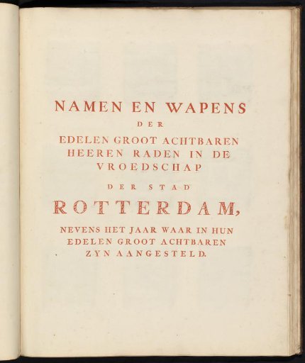 Intermediate title for the album with the map of Rotterdam