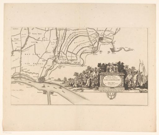 Map of the Alblasserwaard and the Vijfheerenlanden (lower right part)