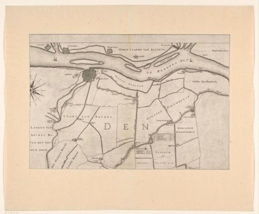 Map of the Overwaard (upper left part)