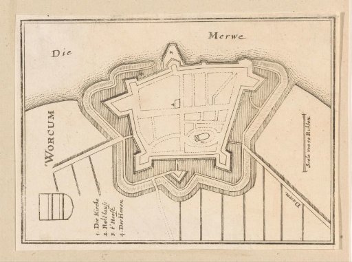 Fortress map of Woudrichem