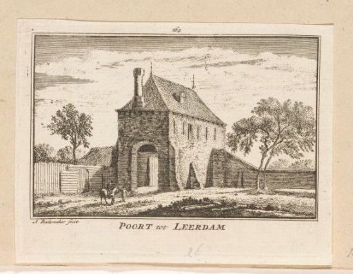 View of a city gate in Leerdam