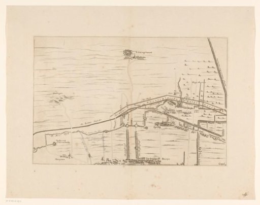 Map of the area between Den Bosch and Geertruidenberg with dike breaches (second sheet)